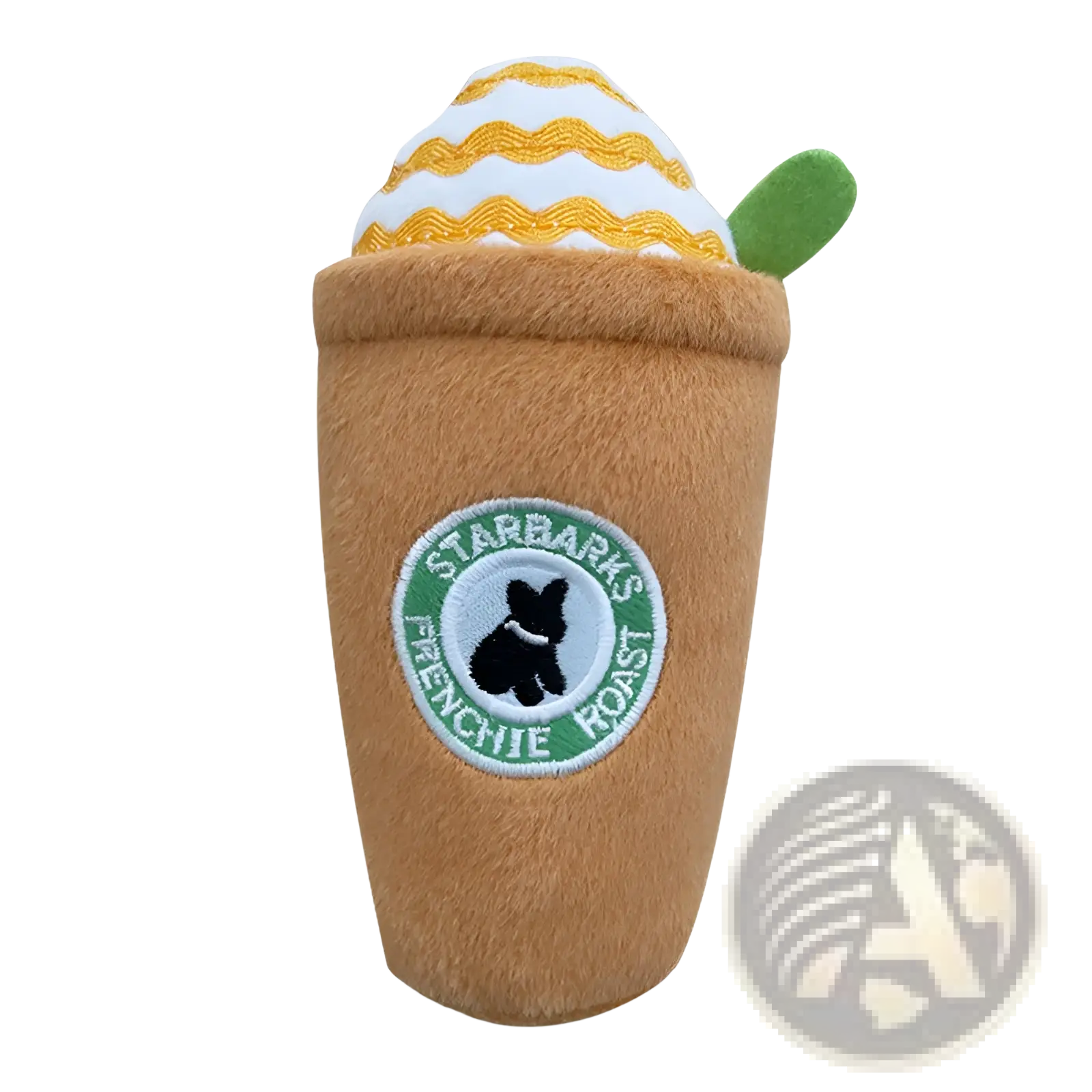 Dog Plush Coffee Cup Squeaky Toy 2 Pack
