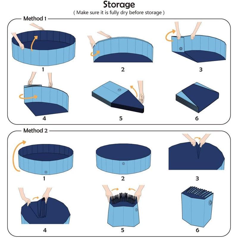 Dog Pool Foldable Dog Swimming Pool Pet Bath Swimming Tub Bathtub Pet Swimming Pool Collapsible Bathing Pool for Dogs Cats Kids Dog Swimming Pool For Large &amp; Small Dogs