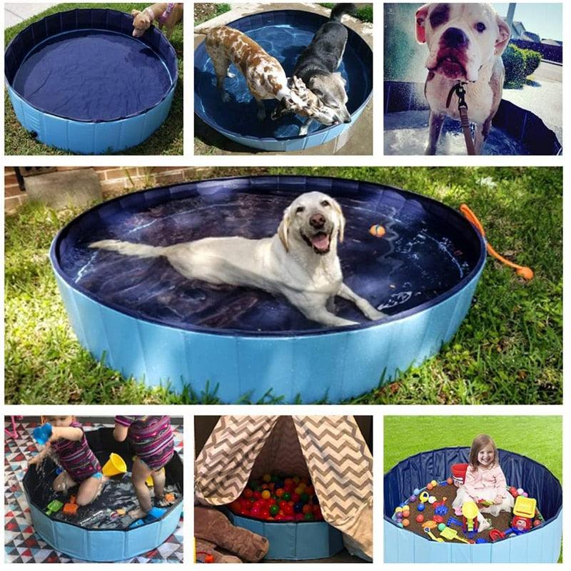 Dog Pool Foldable Dog Swimming Pool Pet Bath Swimming Tub Bathtub Pet Swimming Pool Collapsible Bathing Pool for Dogs Cats Kids Dog Swimming Pool For Large &amp; Small Dogs
