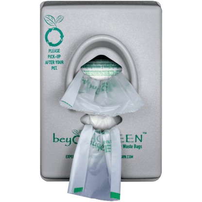 Dog Poop Bag Dispenser – Wall &amp; Pole Mount | Dog Waste Station | Front-Load | Made in USA | beyondGREEN