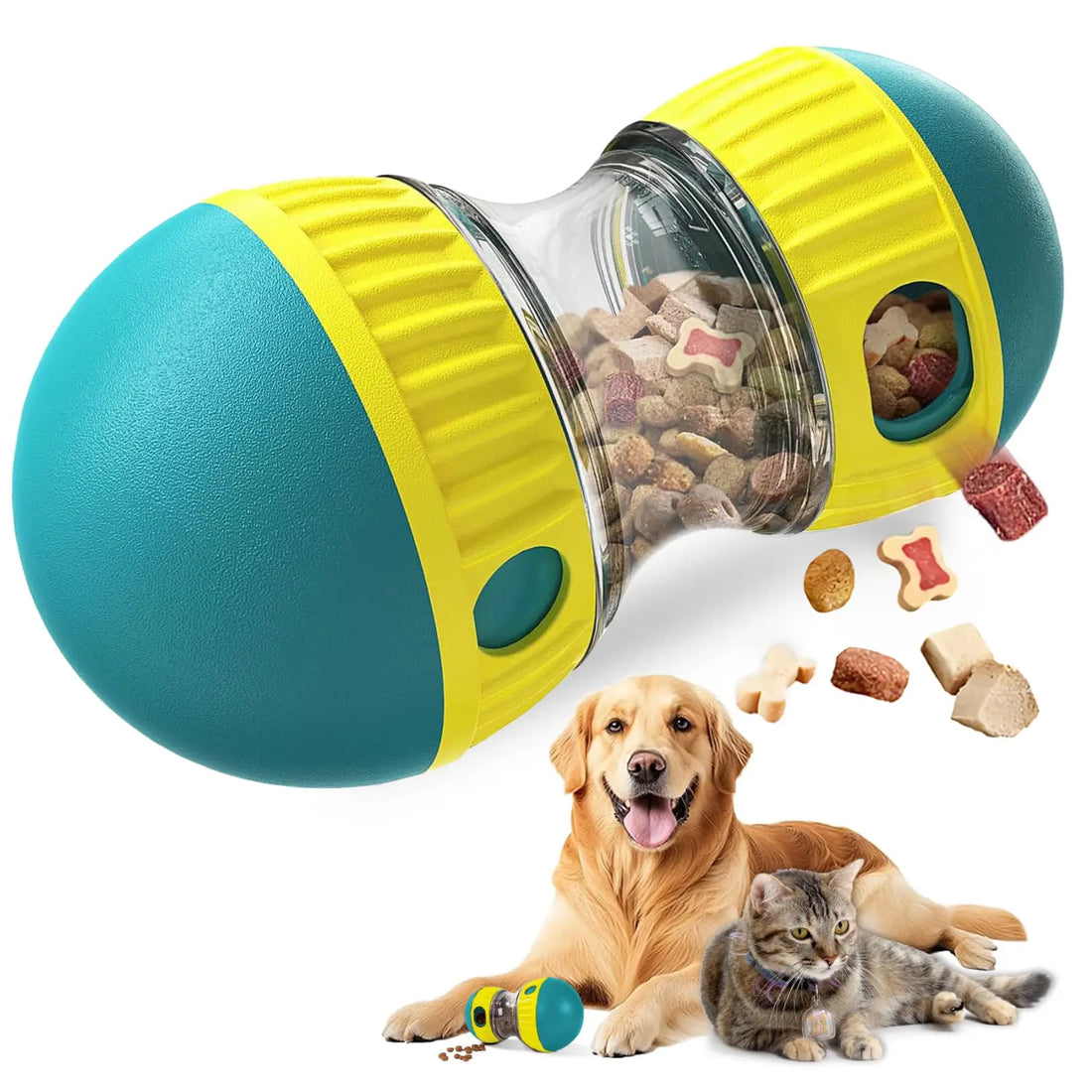 Dog Puzzle Toy Adjustable Treat Dispensing Slow Feeder