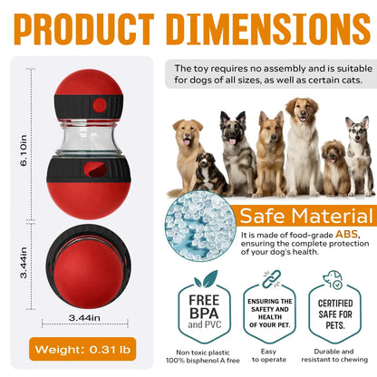 Dog Puzzle Toy Adjustable Treat Dispensing Slow Feeder
