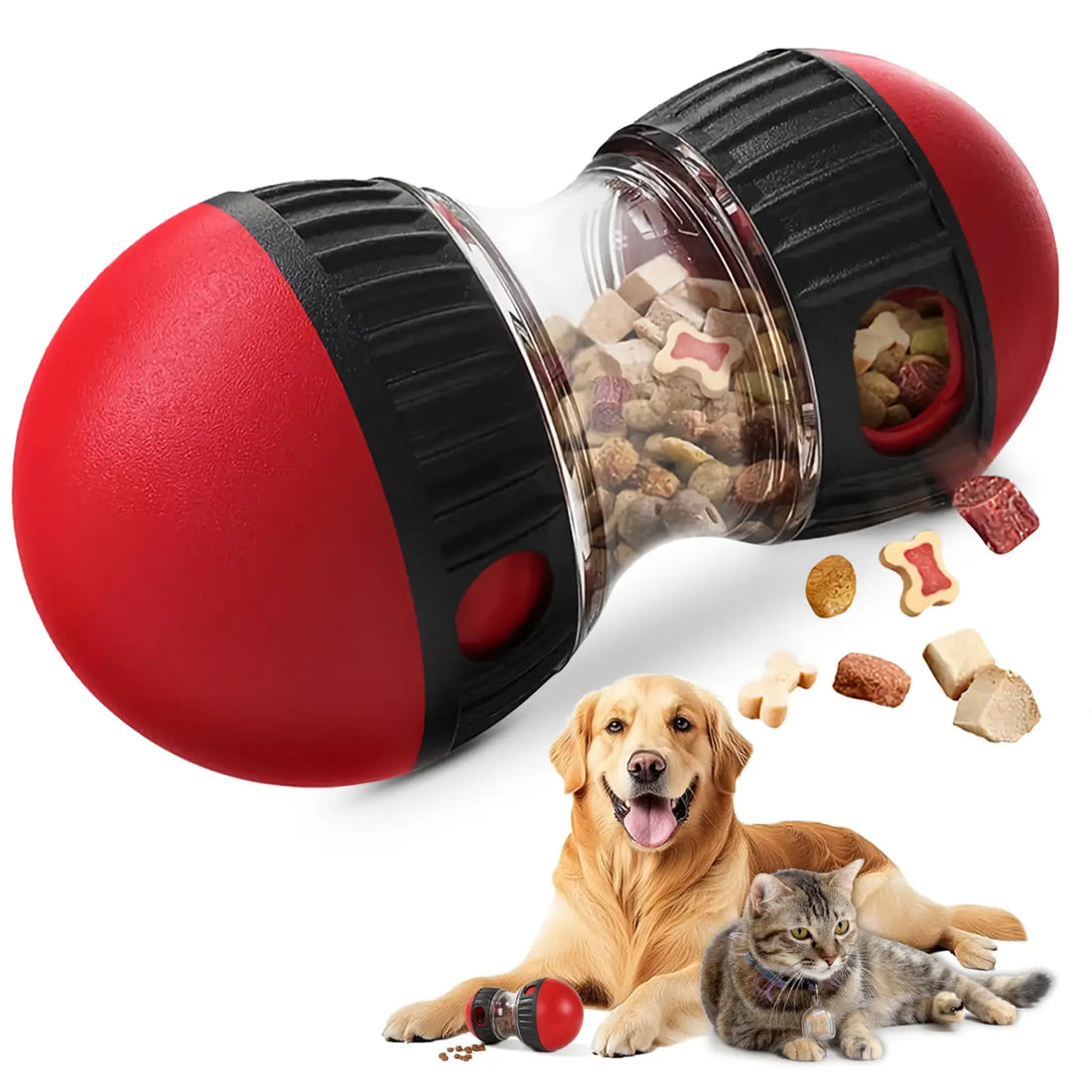 Dog Puzzle Toy Adjustable Treat Dispensing Slow Feeder