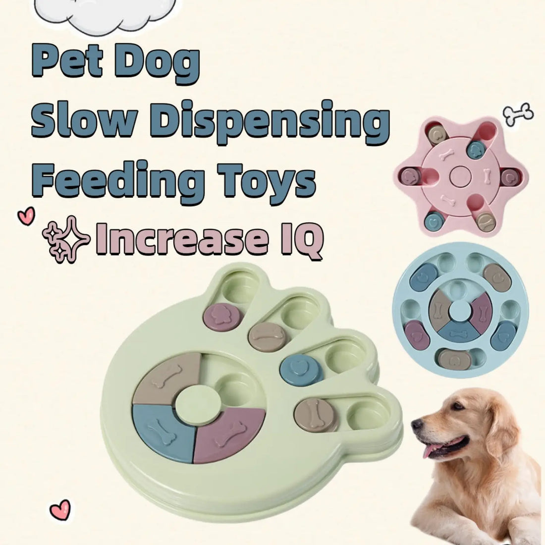 Dog Puzzle Toy Interactive Slow Feeder Training Game