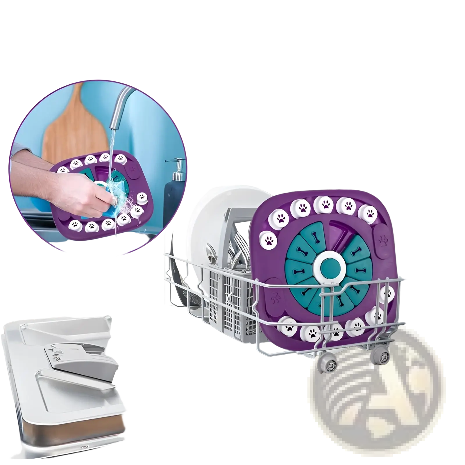 Dog Puzzle Toy Interactive Squeaky Treat Feeder Maze