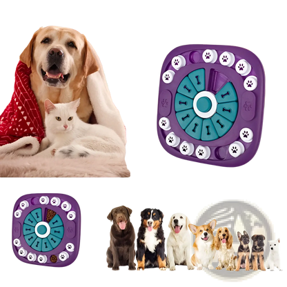 Dog Puzzle Toy Interactive Squeaky Treat Feeder Maze
