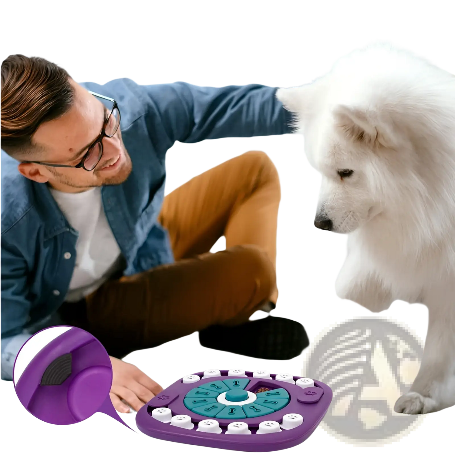 Dog Puzzle Toy Interactive Squeaky Treat Feeder Maze