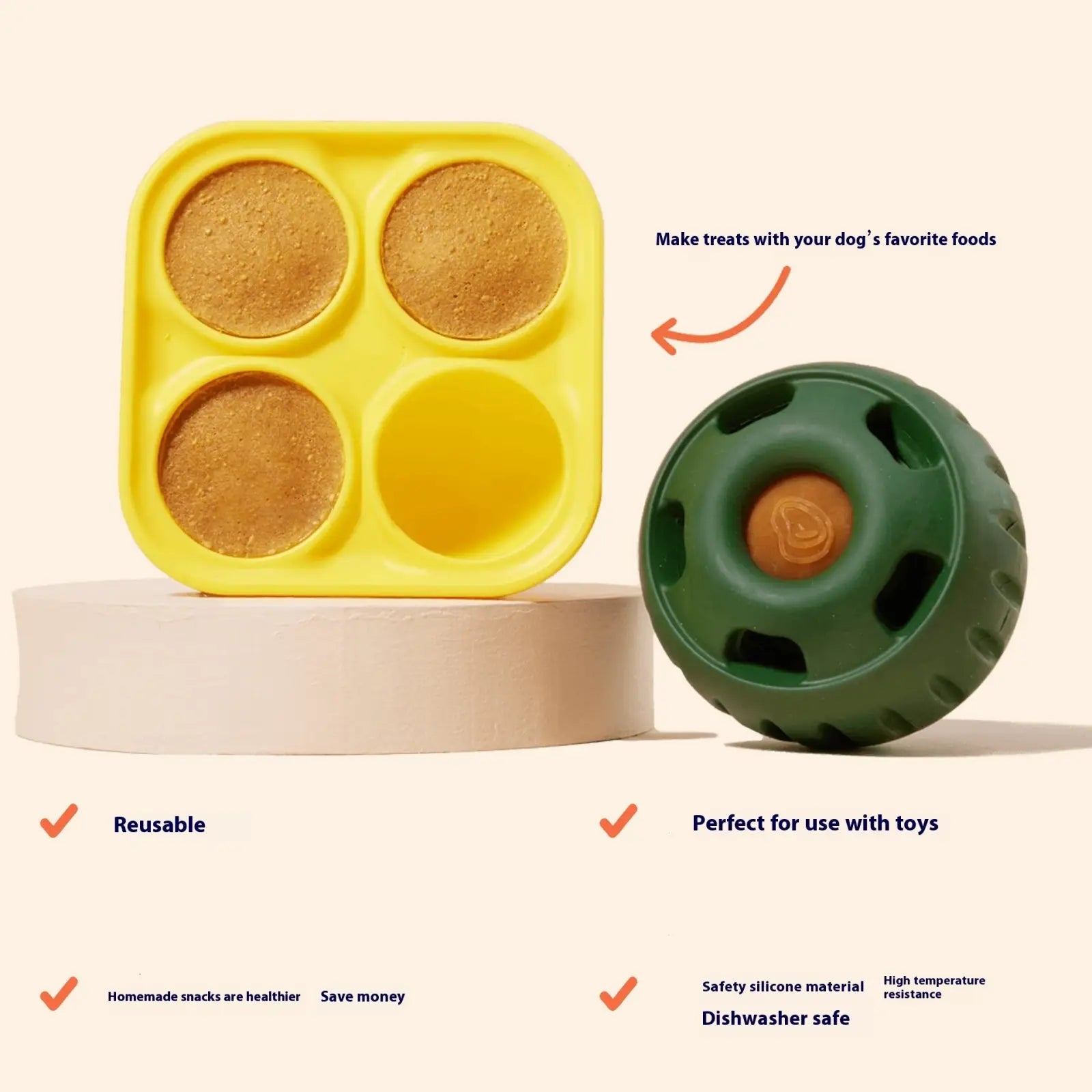 Dog Silicone Slow Feeder Ball and Tray Toy Set