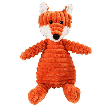 Dog Squeaky Toy Corduroy Molar Plush for Pets