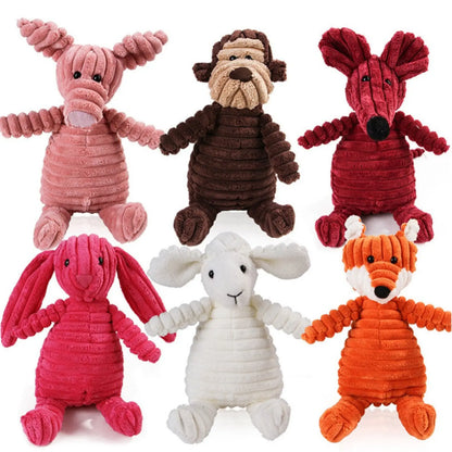 Dog Squeaky Toy Corduroy Molar Plush for Pets