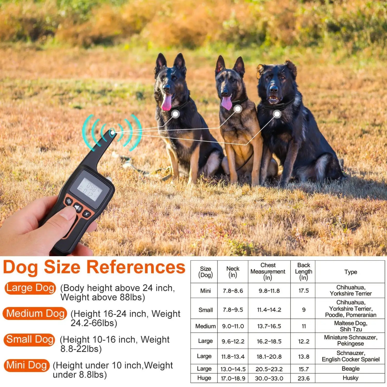 Dog Training Collar 3280ft Waterproof Shock System