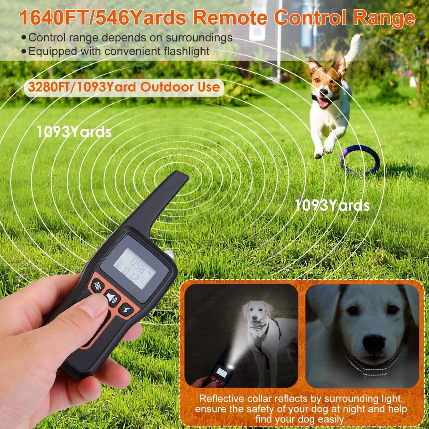 Dog Training Collar 3280ft Waterproof Shock System