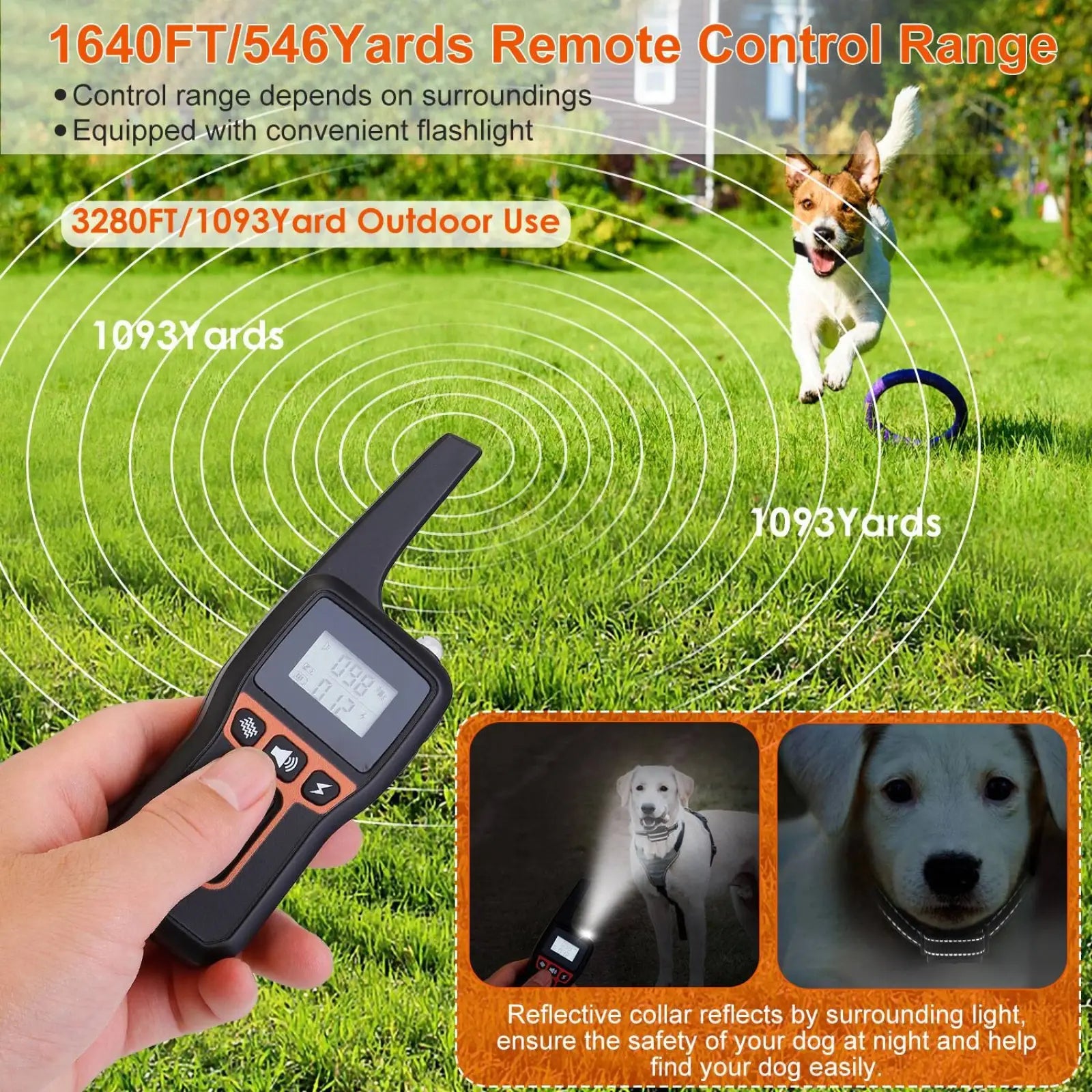 Dog Training Collar 3280ft Waterproof Shock System