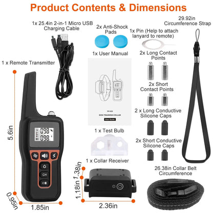 Dog Training Collar 3280ft Waterproof Shock System