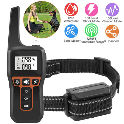 Dog Training Collar 3280ft Waterproof Shock System