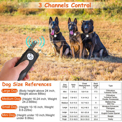 Dog Training Collar 984ft Waterproof with Voice Record