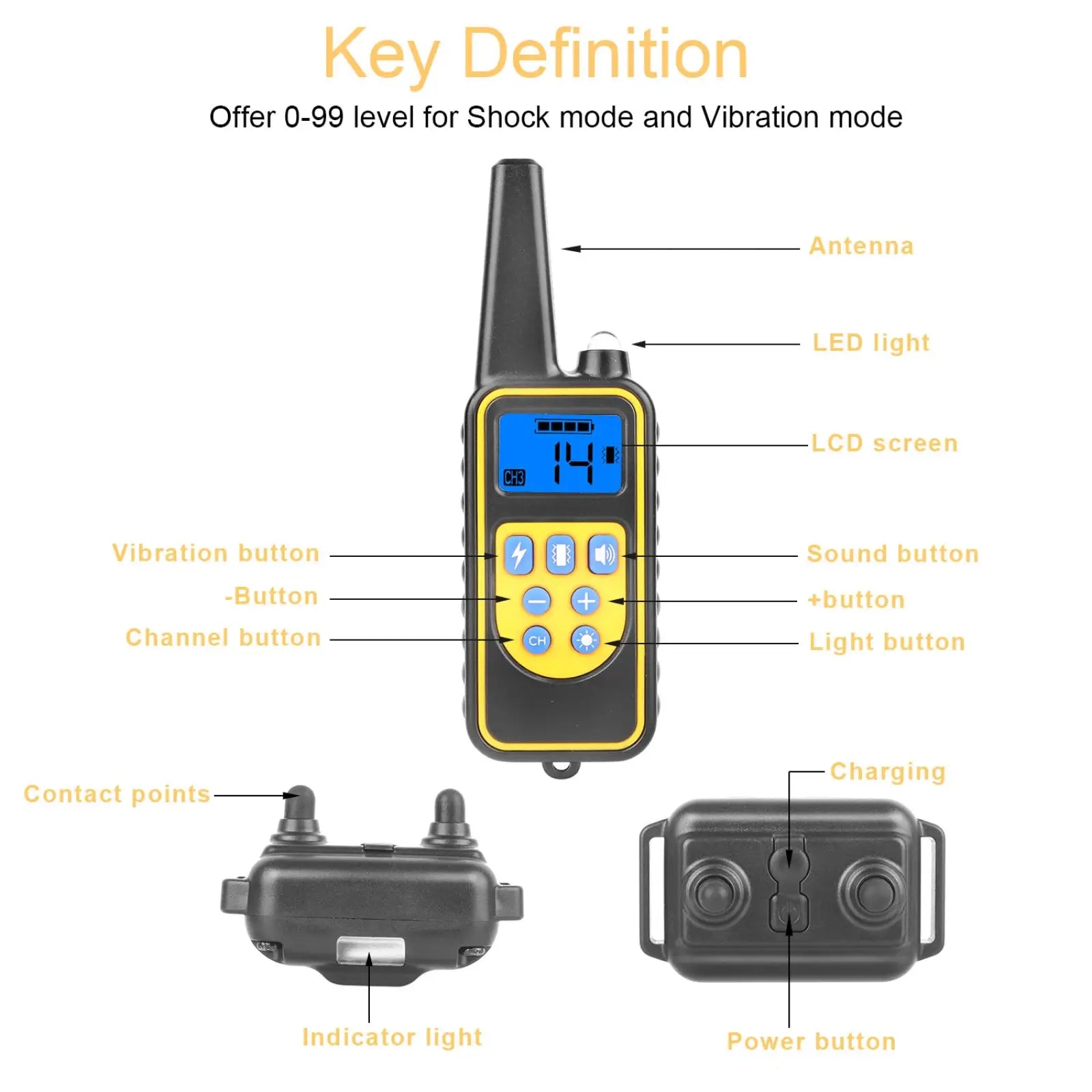 Dog Training Collar with Remote Ip67 Waterproof