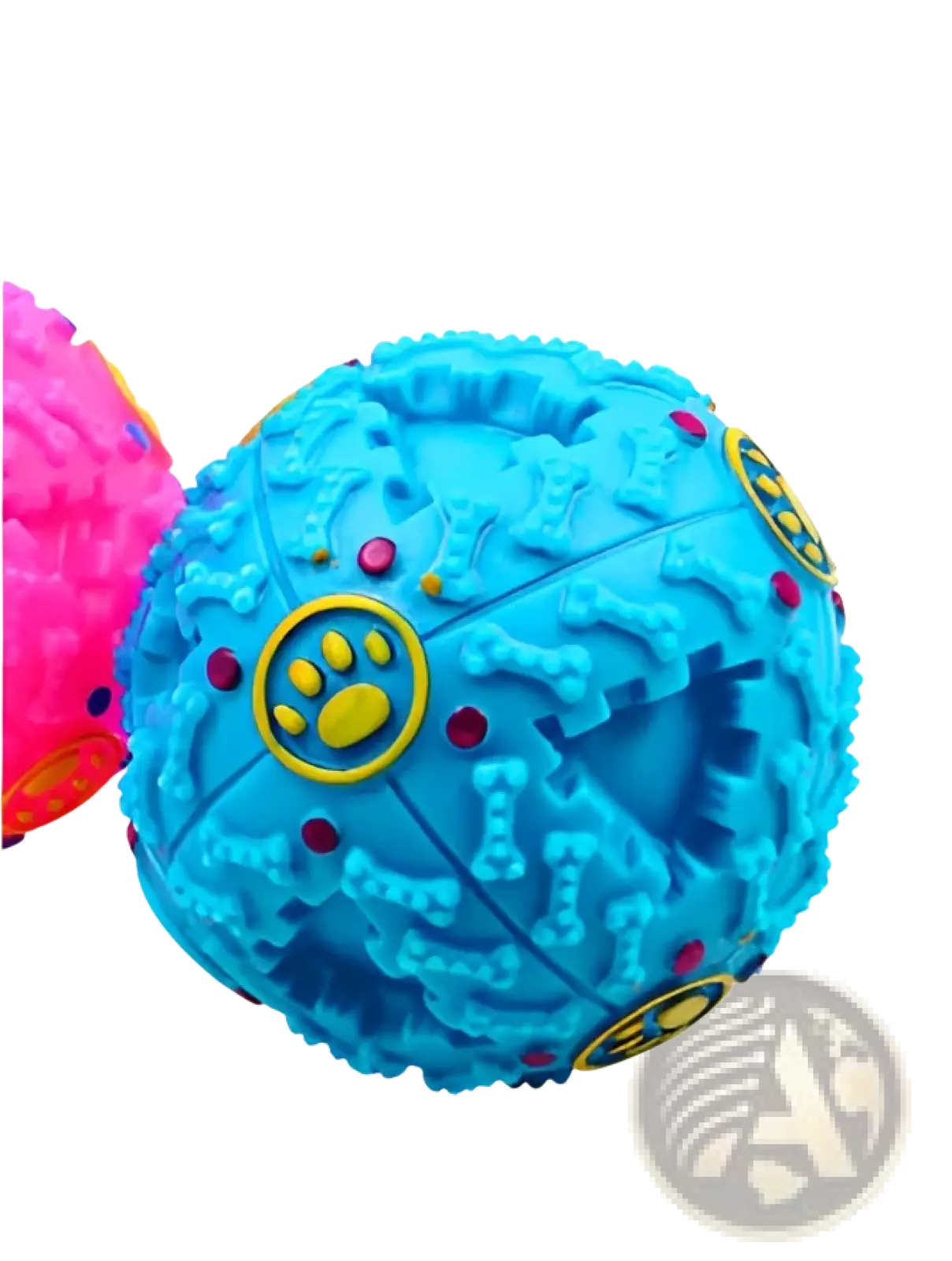 Dog Treat Dispenser Squeaky Rubber Training Ball