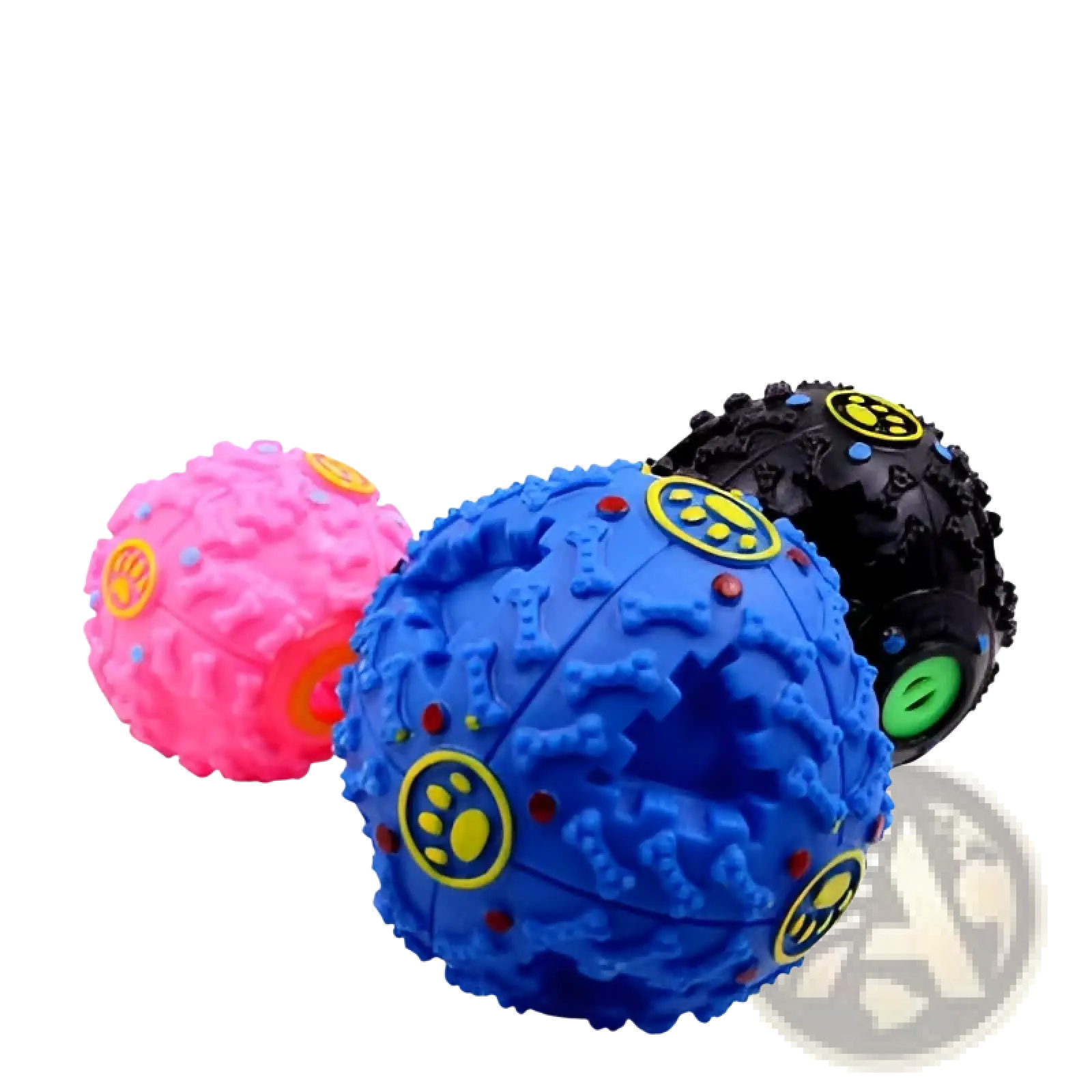 Dog Treat Dispenser Squeaky Rubber Training Ball