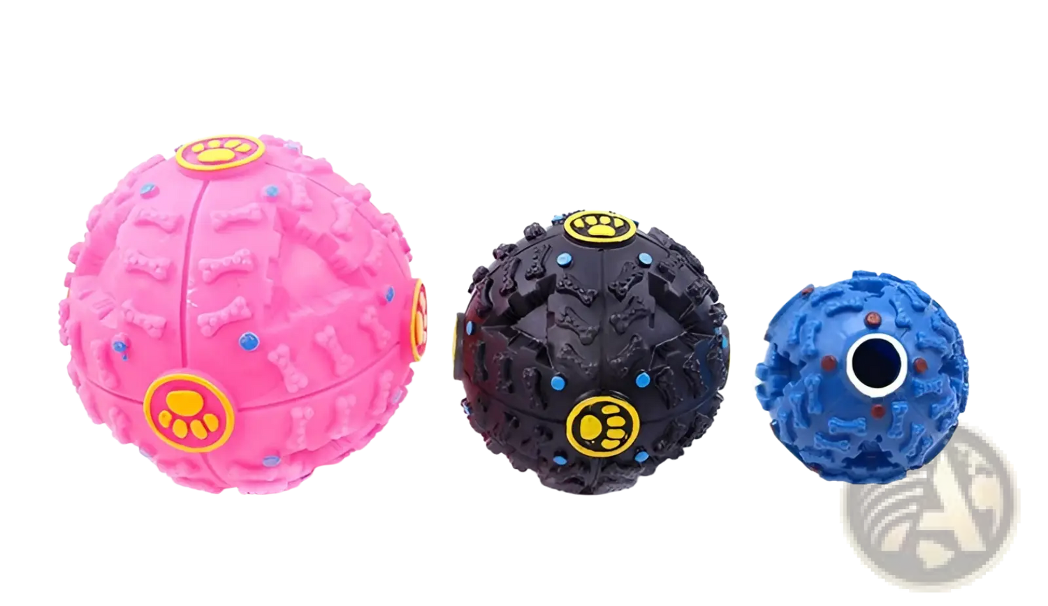 Dog Treat Dispenser Squeaky Rubber Training Ball