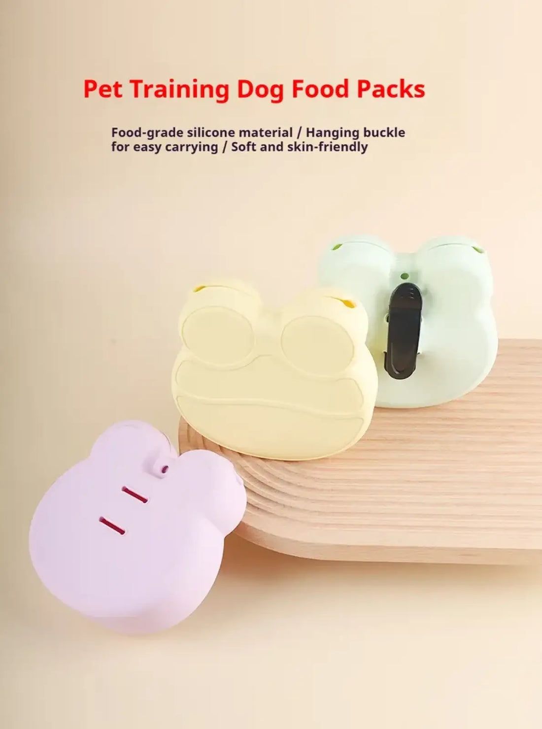 Dog Treat Pouch Silicone Training Bag with Clip