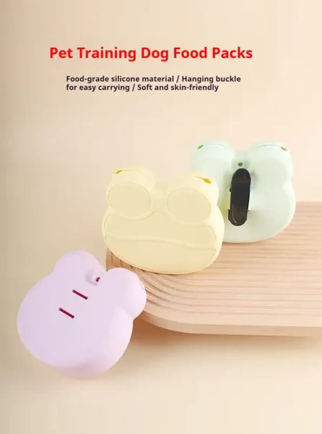 Dog Treat Pouch Silicone Training Bag with Clip