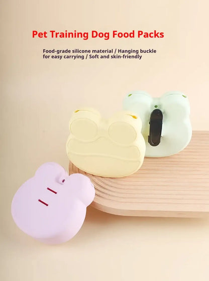 Dog Treat Pouch Silicone Training Bag with Clip