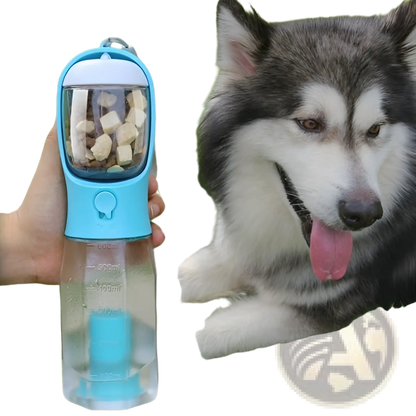 Dog Water Bottle 3 in 1 Portable Feeder with Poop Bag