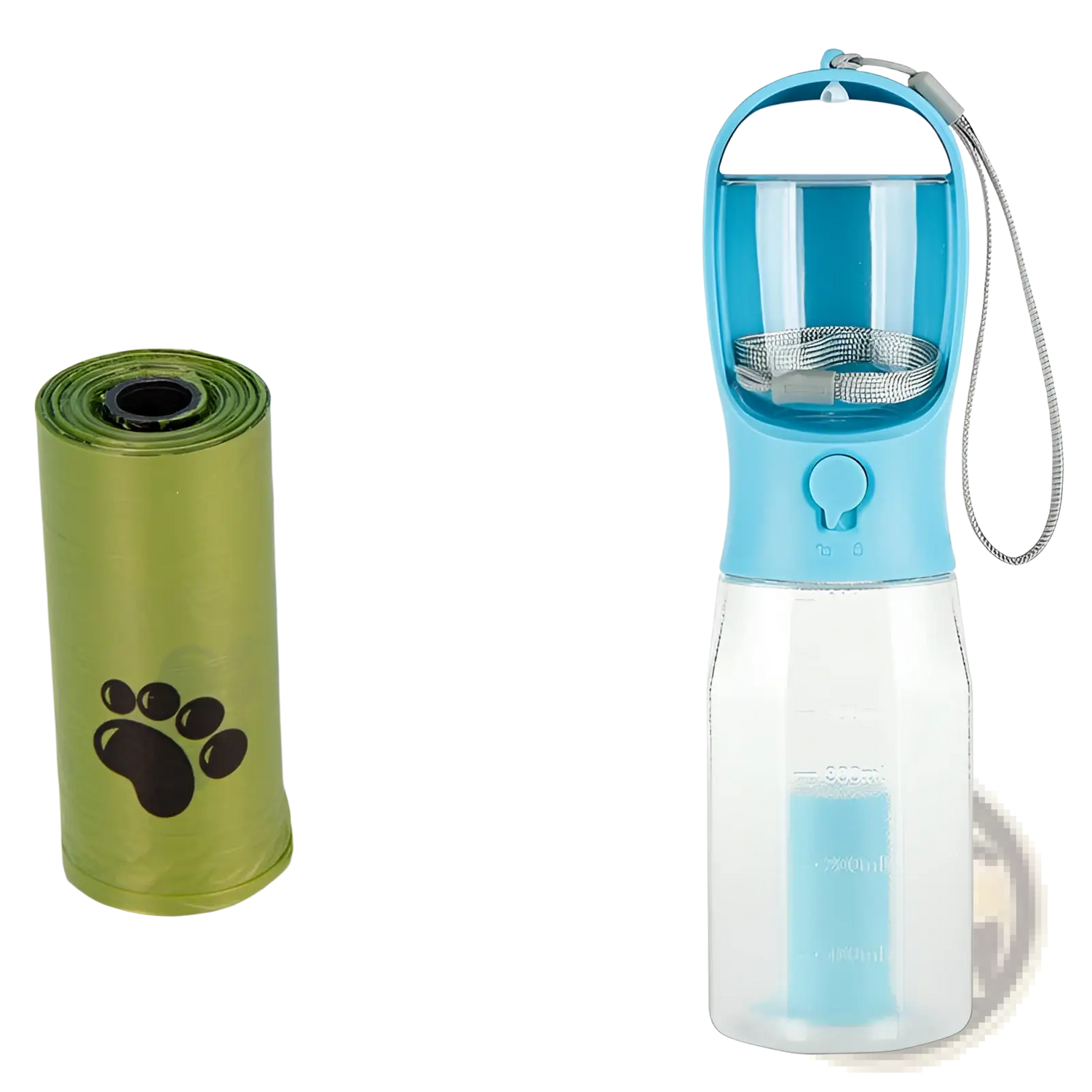 Dog Water Bottle 3 in 1 Portable Feeder with Poop Bag