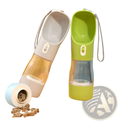 Dog Water Bottle Portable Travel Feeder Bowl 458ml