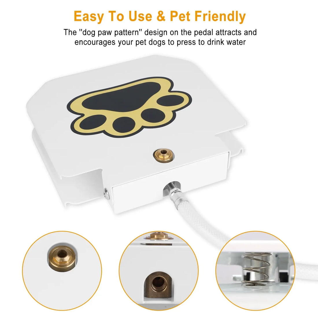 Dog Water Fountain Step on Outdoor Pet Sprinkler Valve