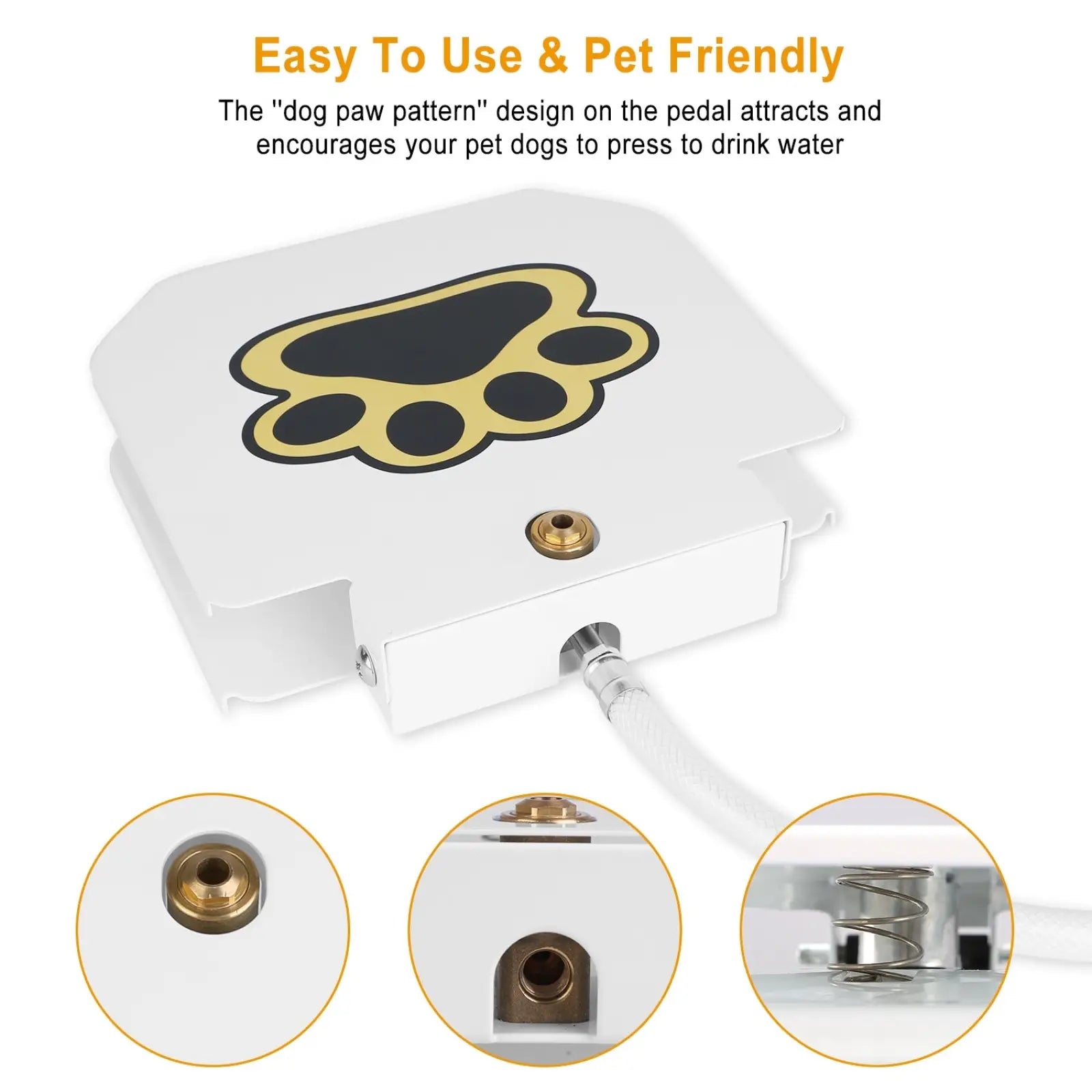 Dog Water Fountain Step on Outdoor Pet Sprinkler Valve