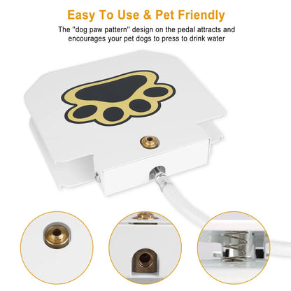 Dog Water Fountain Step on Outdoor Pet Sprinkler Valve