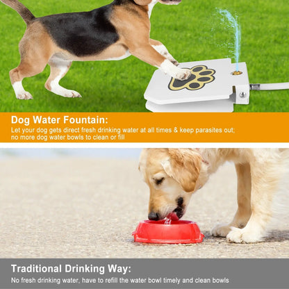 Dog Water Fountain Step on Outdoor Pet Sprinkler Valve