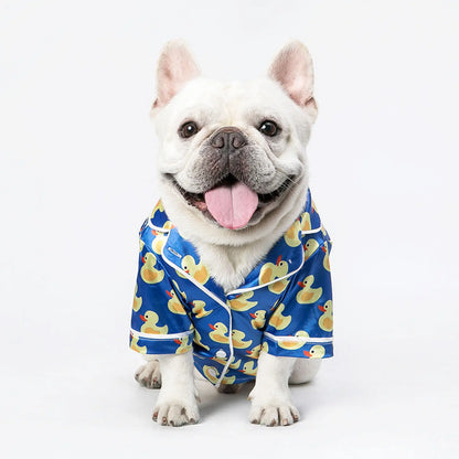 Duck Print Dog Pajamas Polyester Pet Home Wear