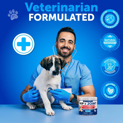 Hemp Hip &amp; Joint Supplement for Dogs 240 Count 2-Pack Glucosamine Chondroitin &amp; MSM