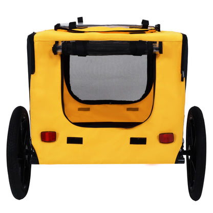 Pet Bike Trailer Dog Cart for Bicycle, Suitable for Small and Medium Pets, Easy Folding Cart Frame, Quick Release Wheel, Non-Slip Floor, Internal Leash
