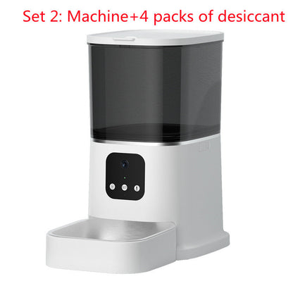 Pet Automatic Feeder Large Capacity Smart Voice Recorder APP Control Timer Feeding Cat Dog Food Dispenser With WiFi Pet Bo
