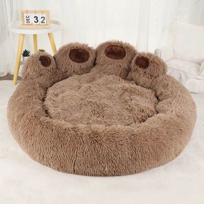 Big Paw Plush Pet Sofa Bed – Washable Dog &amp; Cat Bed with Calming Raised Edges (Small to XL)