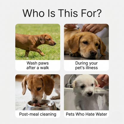 Waterless Pet Cleaning Grooming Gloves