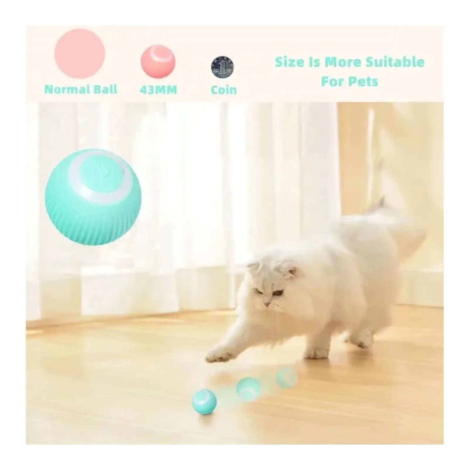 Electric Dog Cat Ball Toy Interactive Rolling Pet Ball