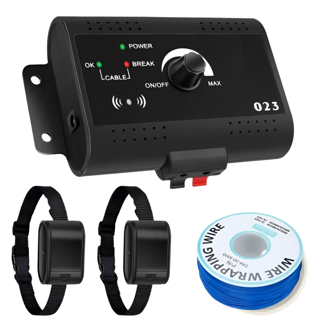 Electric Dog Fence System with 2 Collars and Wire