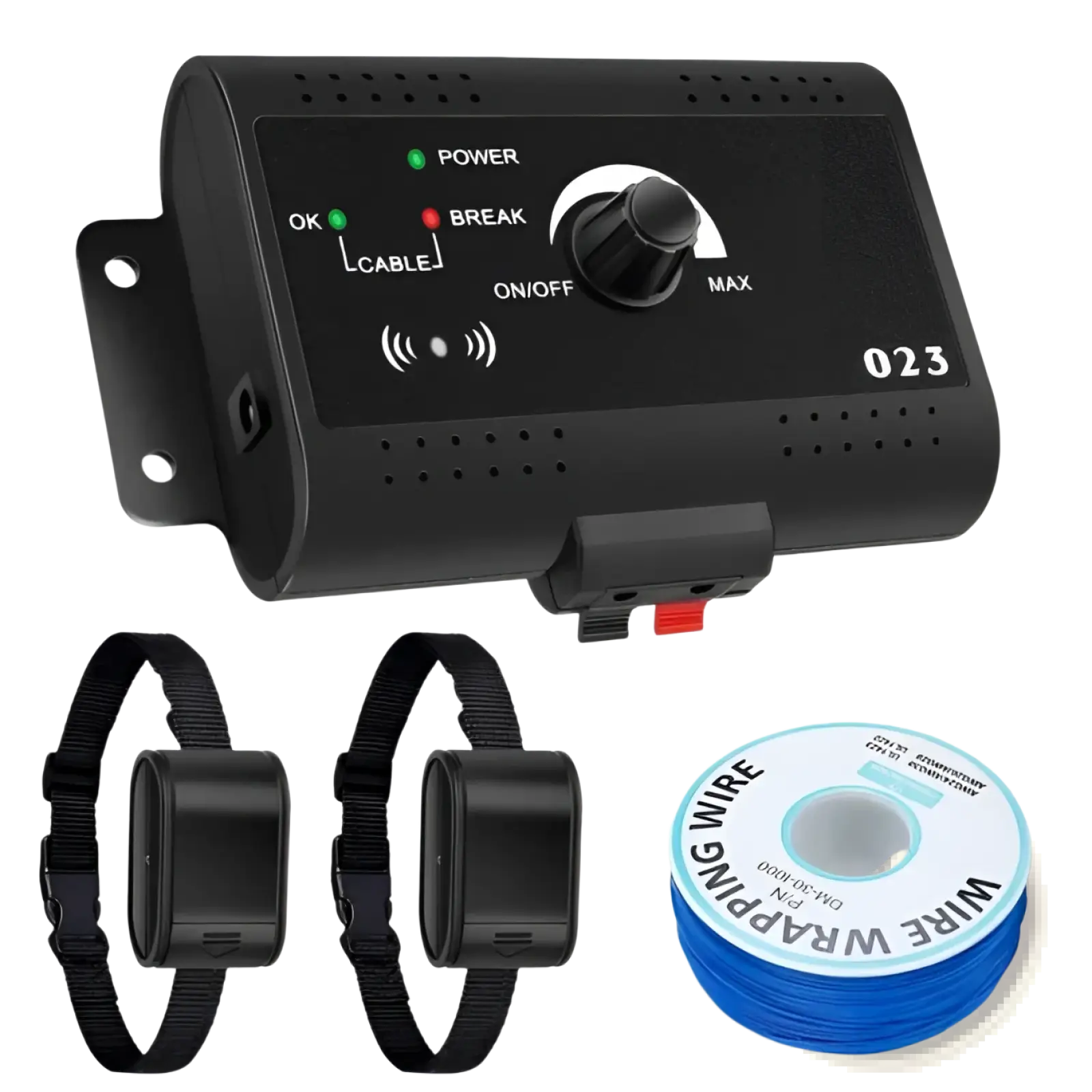 Electric Dog Fence System with 2 Collars and Wire