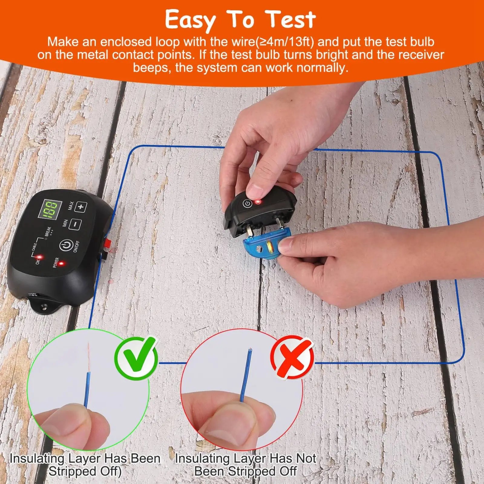 Electric Dog Fence System Ipx7 Waterproof Pet Containment