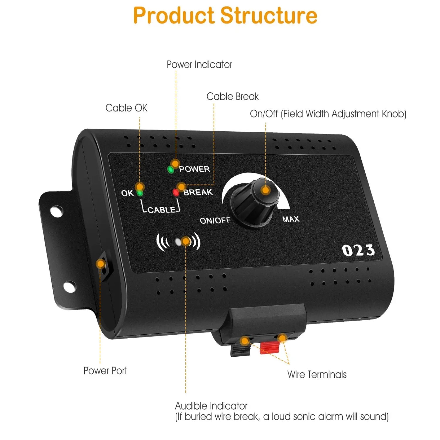 Electric Dog Fence System with Water Resistant Collar