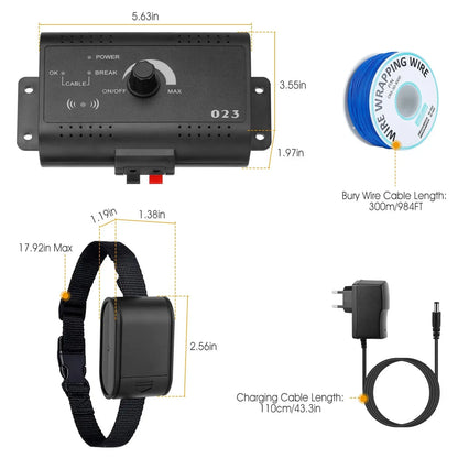 Electric Dog Fence System with Water Resistant Collar