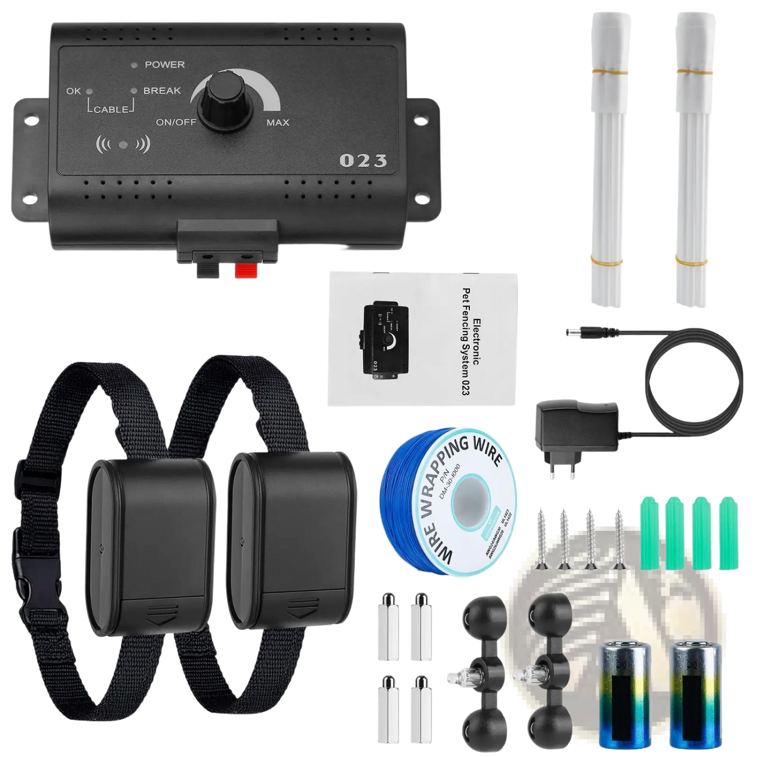 Electric Dog Fence System with Water Resistant Collar
