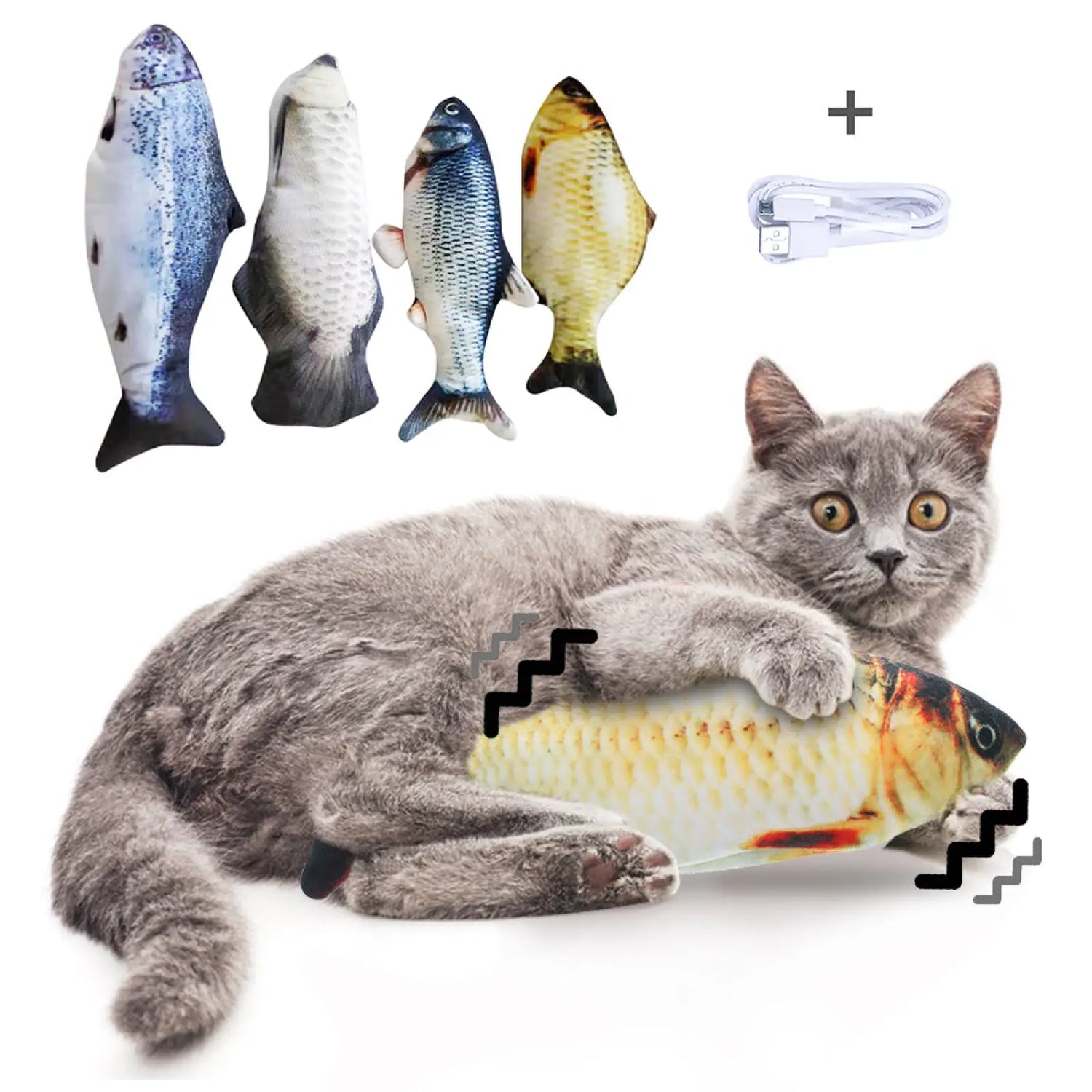 Electric Jumping Fish Cat Toy no Catnip Version