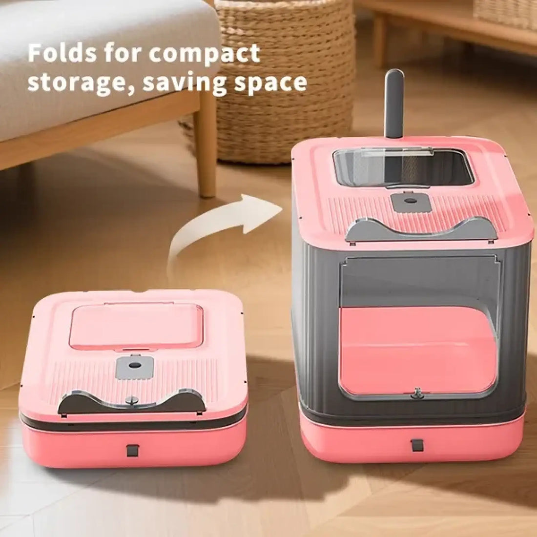 Elf Cat Litter Box Dual Entry Enclosed Drawer Design