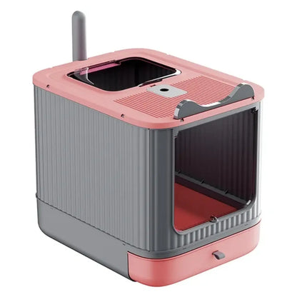 Elf Cat Litter Box Dual Entry Enclosed Drawer Design